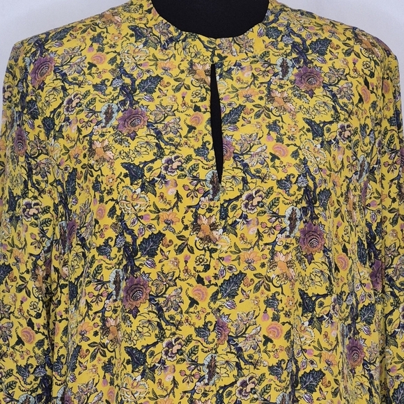 Madewell x Karen Walker Loretta 100% Silk Floral Ruffle Mini Dress - Size 14 - Picture 9 of 16
